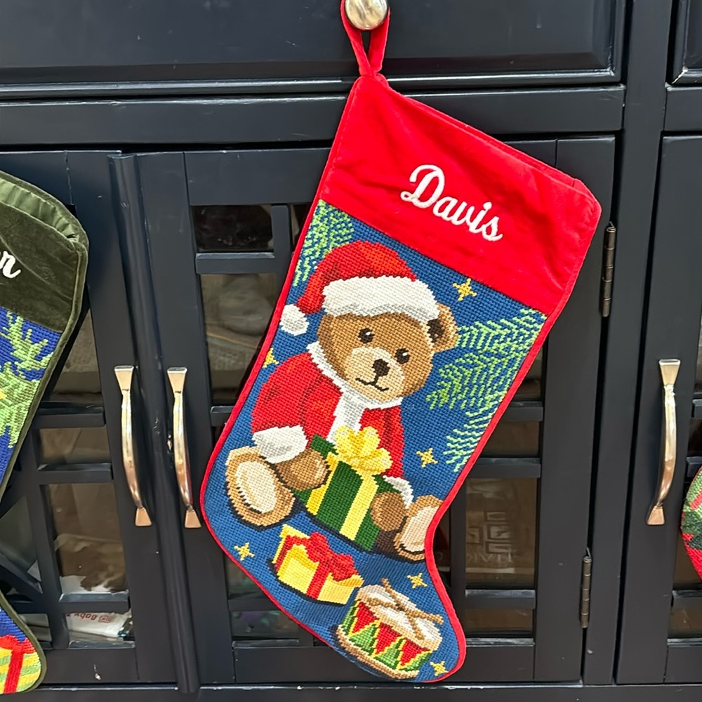 Needle point stocking “Davis”